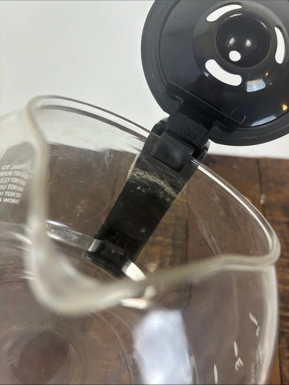 Mr. Coffee Glass Coffee Carafe Black Handle and Lid 4/5 Cup Replacement Pot